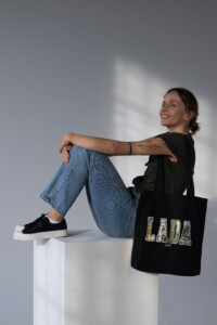 LADA Bavlněná taška černá Mozaika